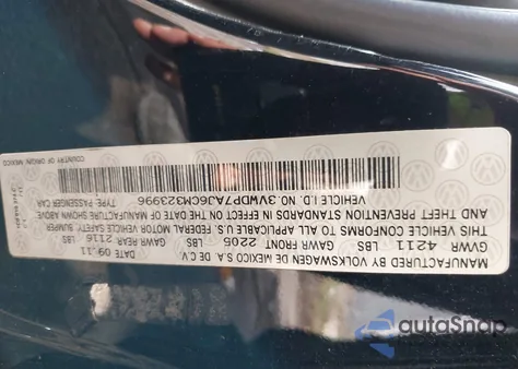 2012 Volkswagen Jetta 2.5L Se из США, поврежденный, VIN 3VWDP7AJ6CM323996